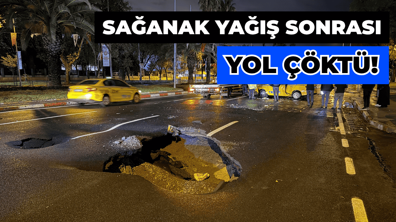İstanbul’da Sağanak Yağış Sonrası Vatan Caddesi’nde Yol Çöktü