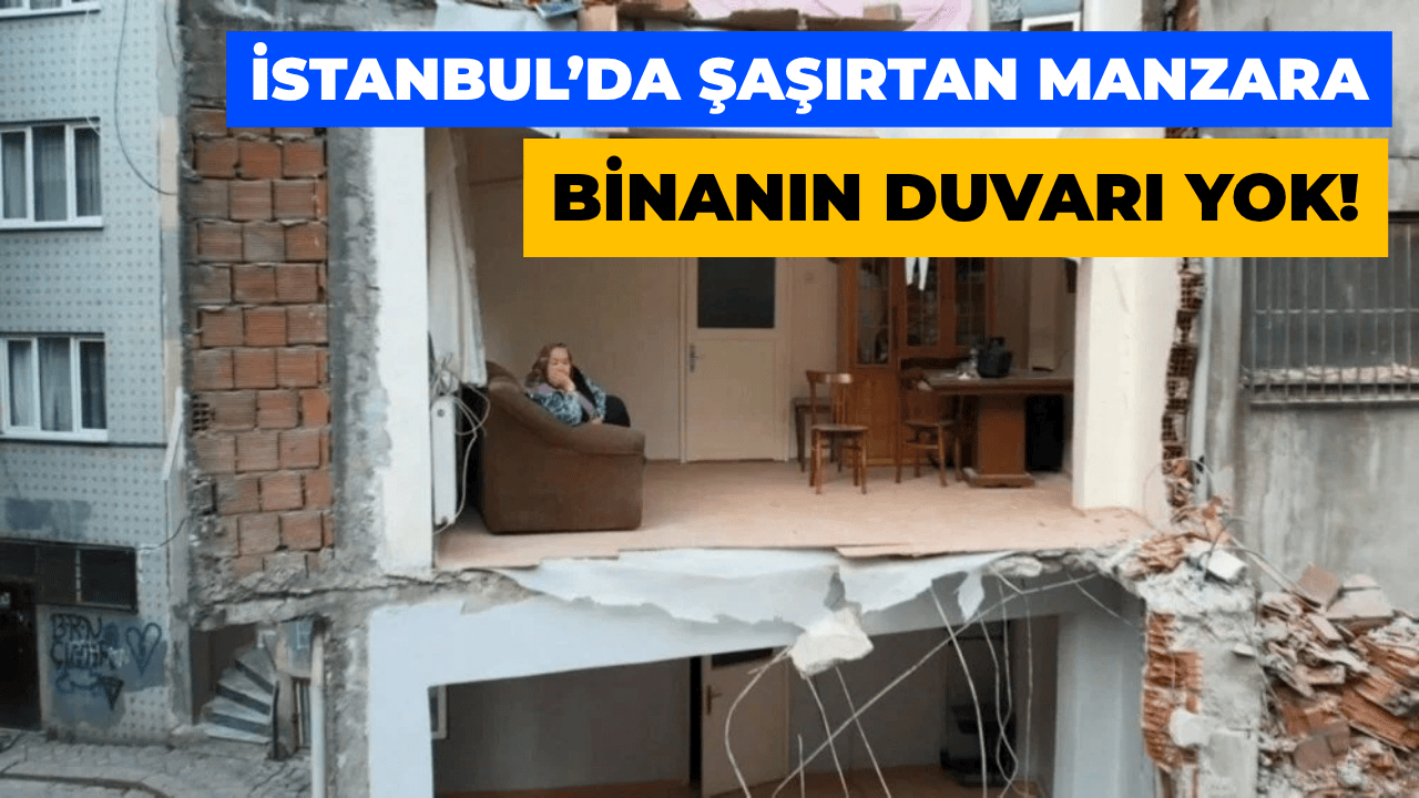 Zeytinburnu’nda Kentsel Dönüşümde Şaşırtan Manzara: Binanın Duvarı Yok