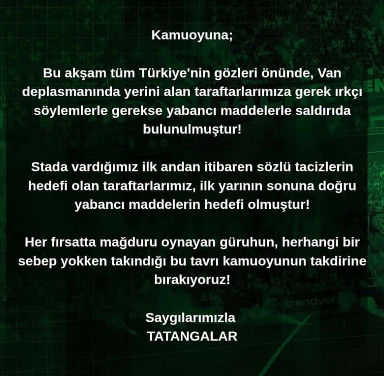 Tatangalar’dan Irkçı Saldırılara Sert Tepki - Sayfa 1