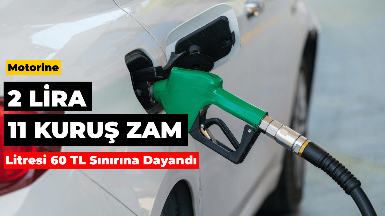 Motorine 2 Lira 11 Kuruş Zam Geldi