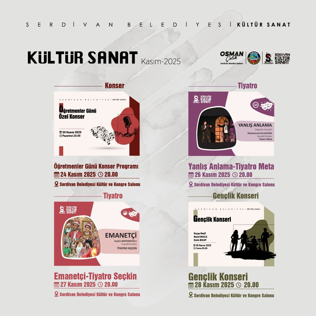 Serdivan’da Kasım Ayı Kültür Sanat Takvimi Dolu Dolu - Sayfa 4