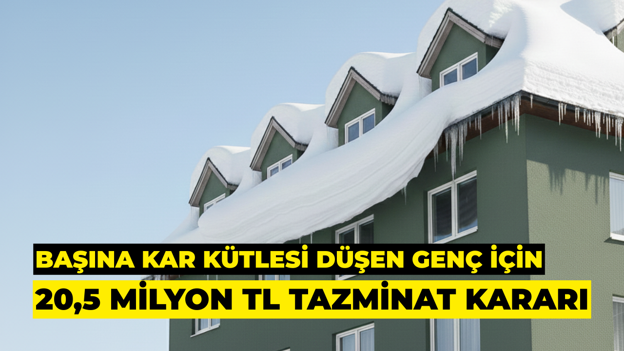 Başına Kar Kütlesi Düşen Genç İçin 20,5 Milyon TL Tazminat Kararı