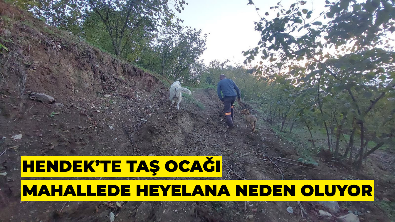 Hendek’te Taş Ocağı Mahallede Heyelana Neden Oluyor