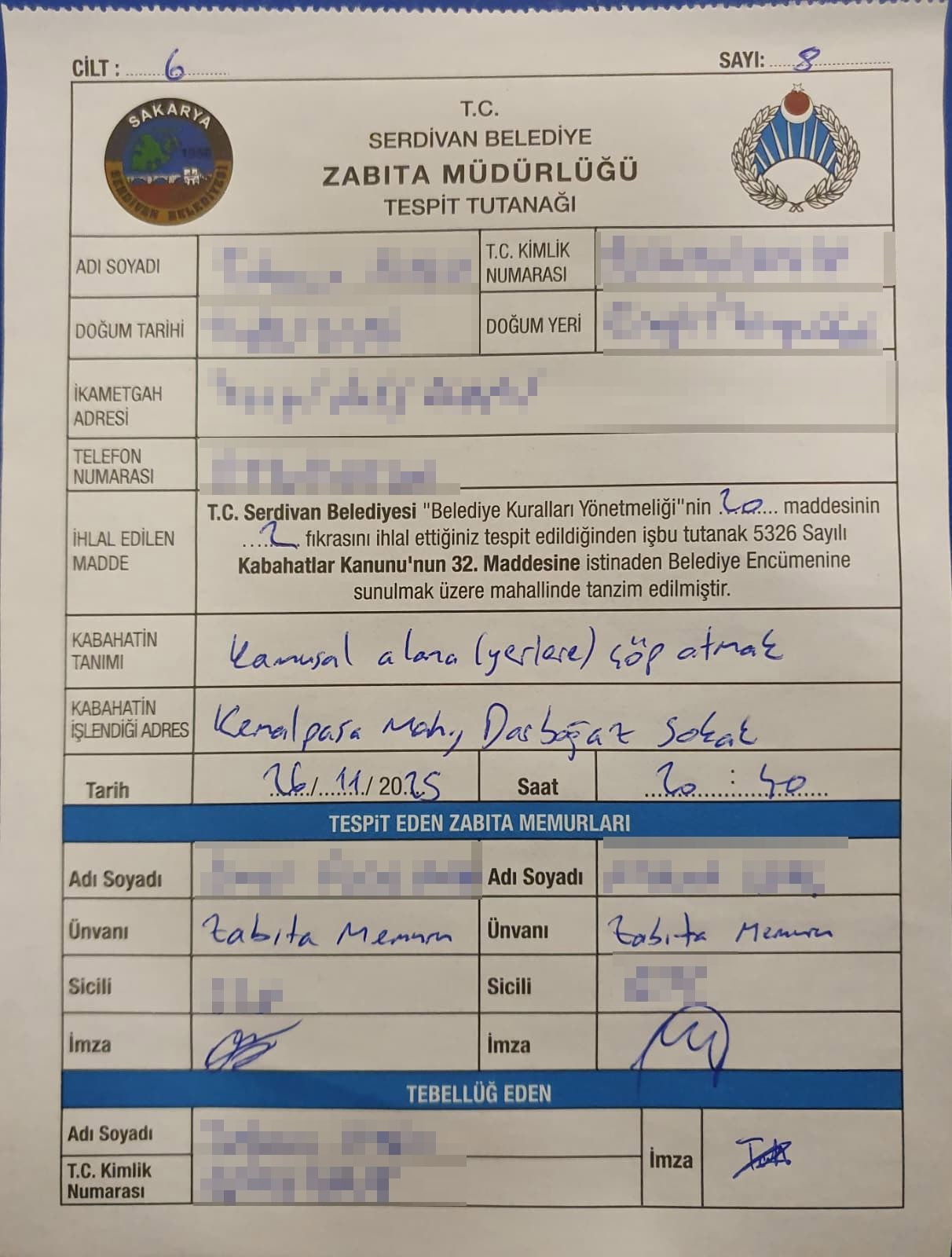 Serdivan’da Zabıta Ekiplerinden Çevre Denetimi - Sayfa 1