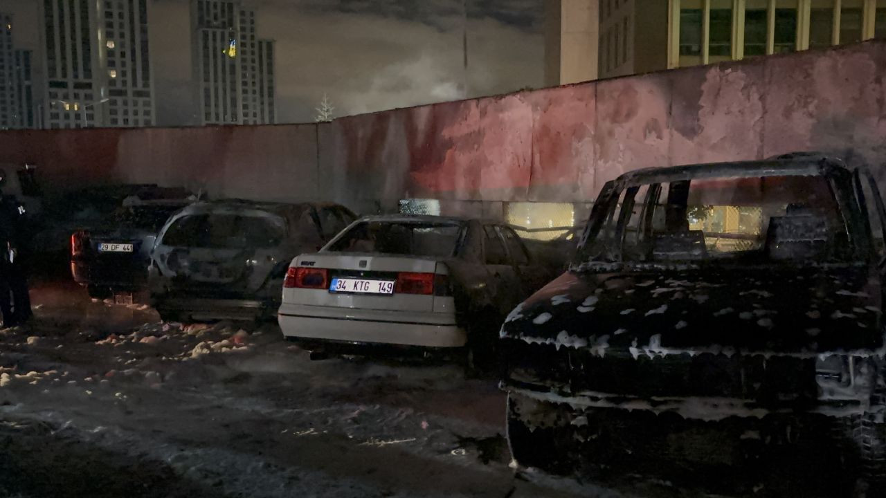 Otoparkta Park Halindeki 5 Araç Alevlere Teslim Oldu - Sayfa 1