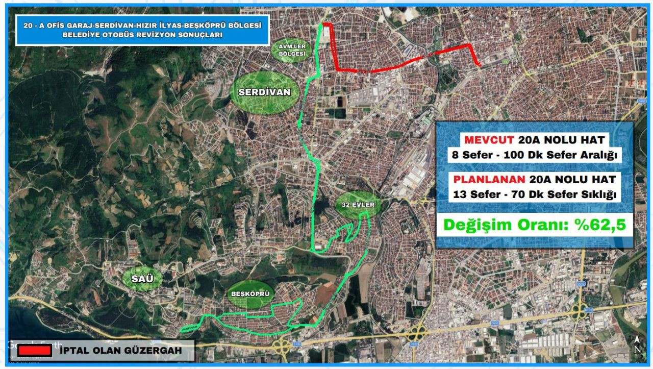 20-A Hattında Yeni Düzenleme: Kalkış Noktası Değişti, Seferler Arttı - Sayfa 1